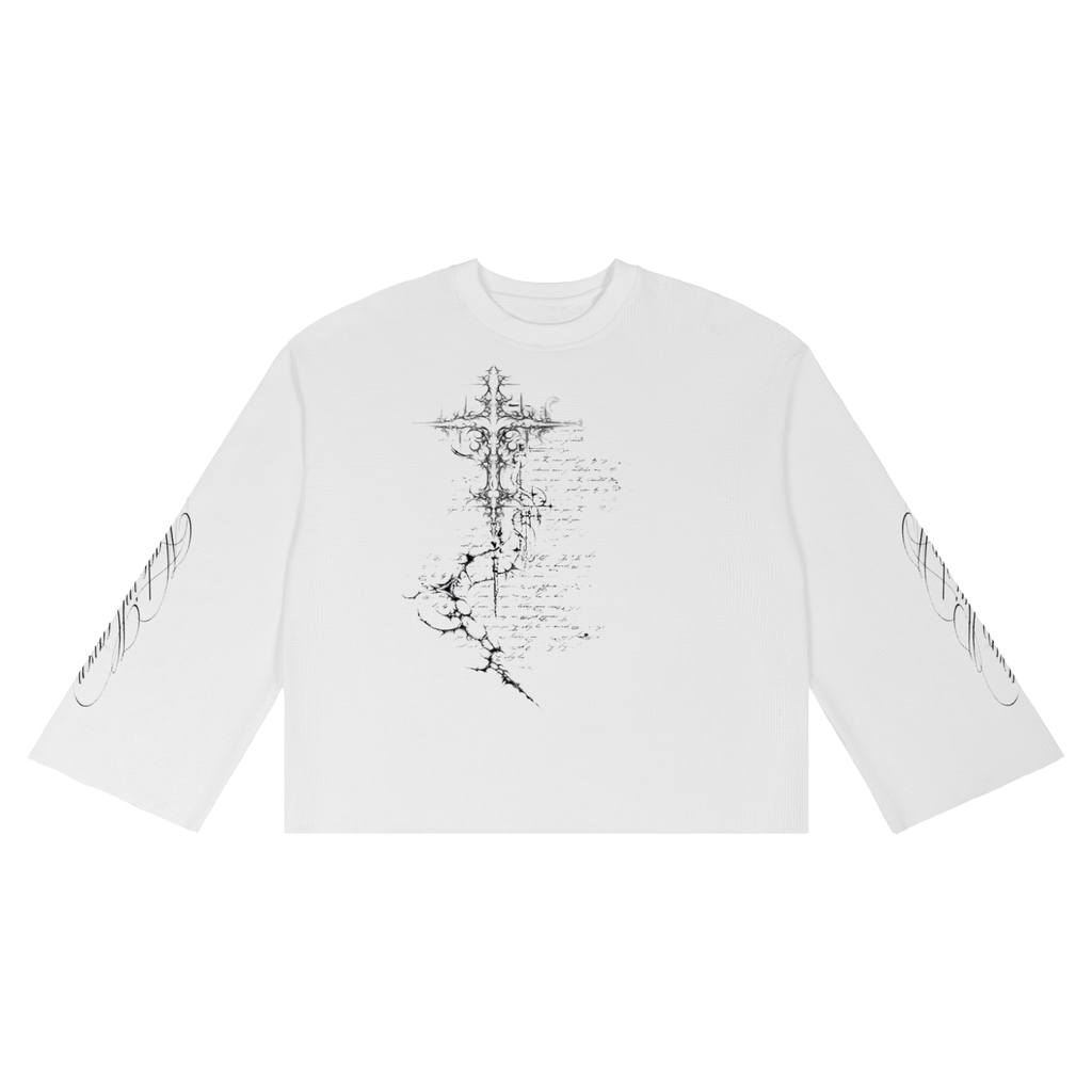 Unisex Waffle Raw Edge T-Shirt