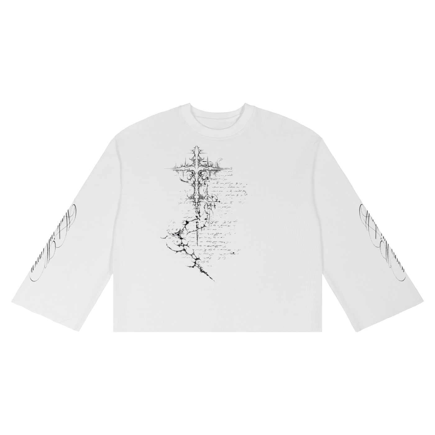 Unisex Waffle Raw Edge T-Shirt