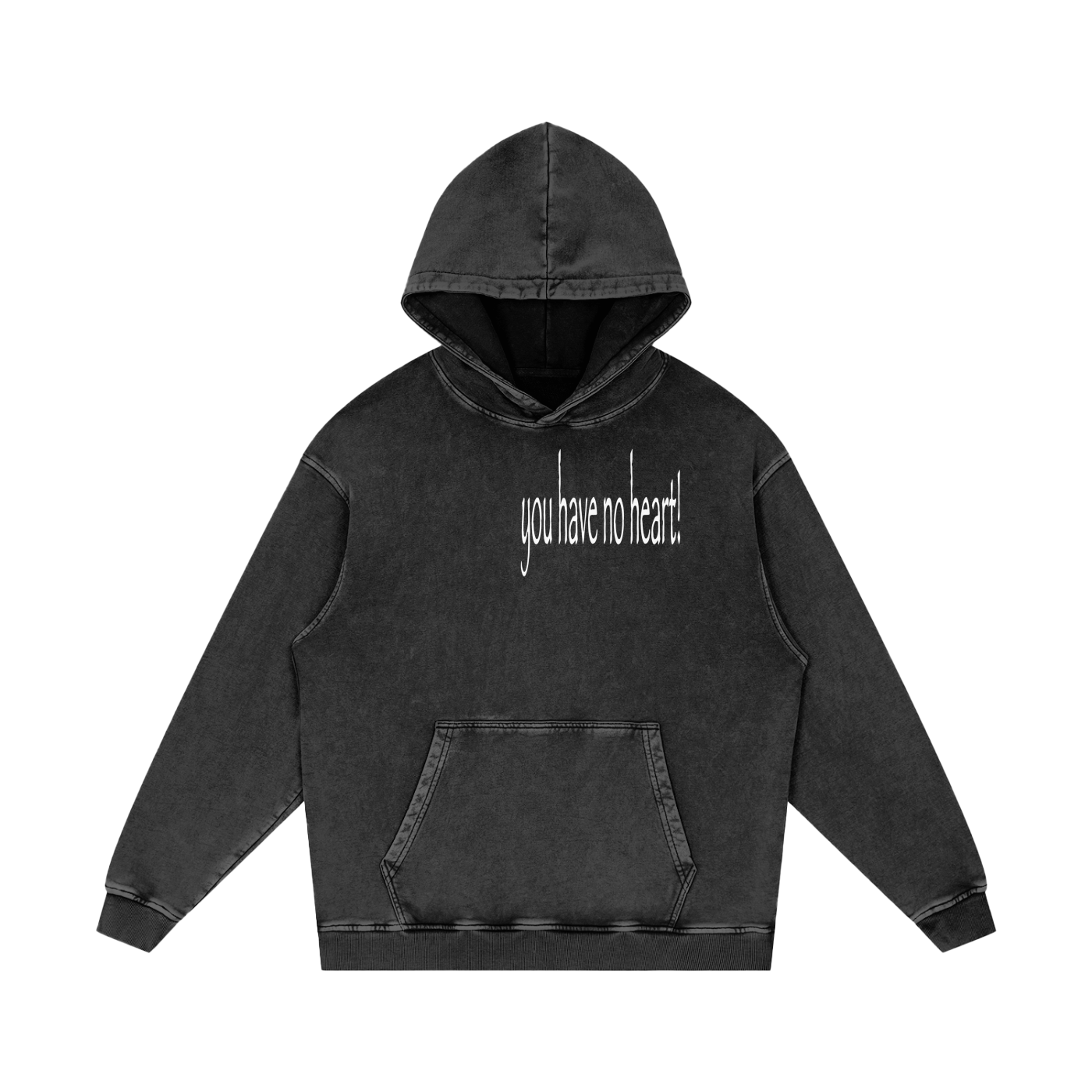 Snow Washed Loose Cotton Hoodie