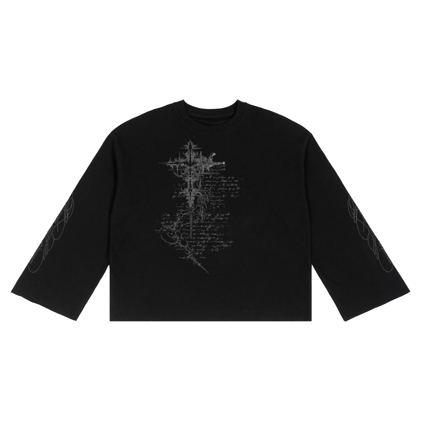 Unisex Waffle Raw Edge T-Shirt
